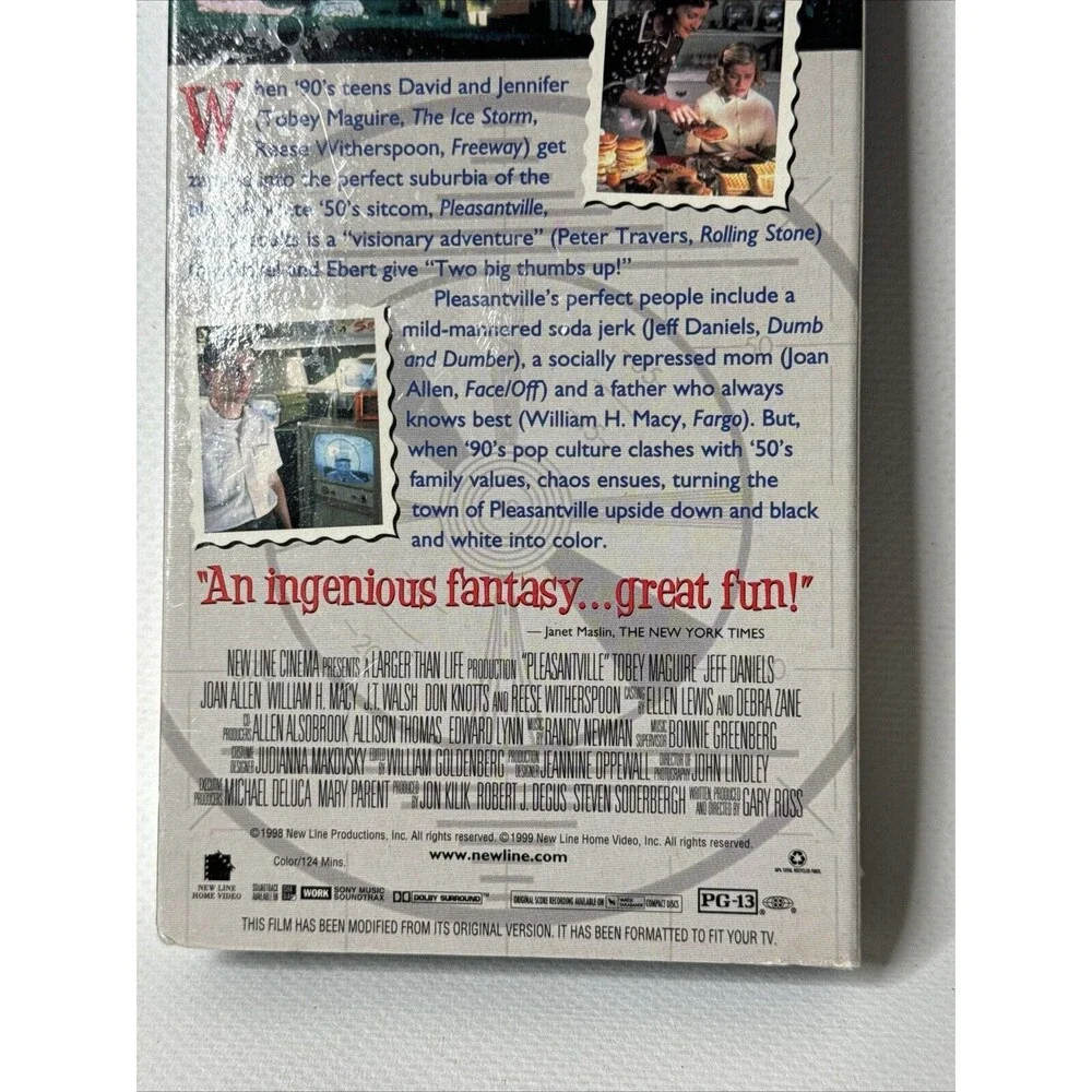 Pleasantville (VHS, 1999) - Toby Maguire, Jeff Daniels, Joan Allen New Sealed